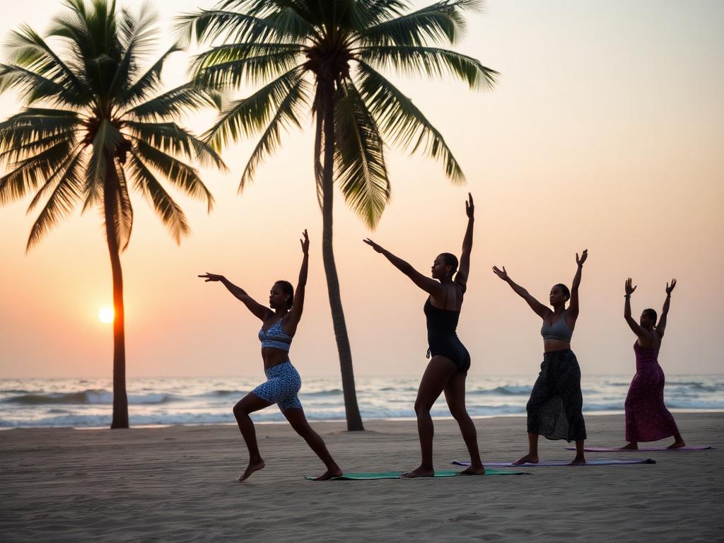 Yoga au lever du soleil